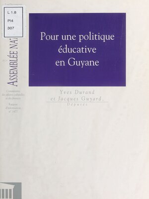 cover image of Pour une politique éducative en Guyane